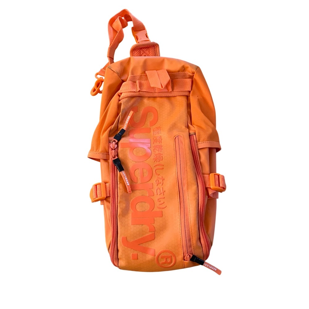 Superdry Orange Utility Sling Backpack M91100BA Neon Crossbody Bag